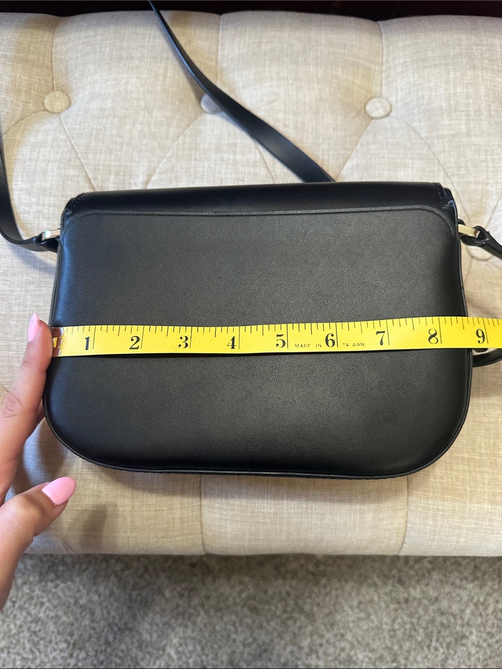 kate spade black leather crossbody saddle bag - Picture 4 of 12
